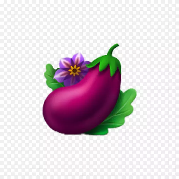 蔬菜茄子图标-手绘卡通茄子