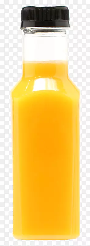 橙汁饮料玻璃瓶液体一瓶果汁
