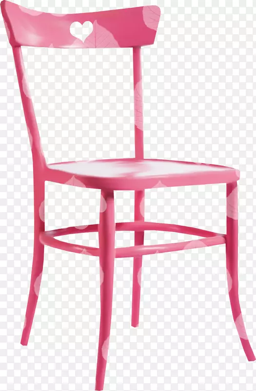 剪贴画-粉红心椅