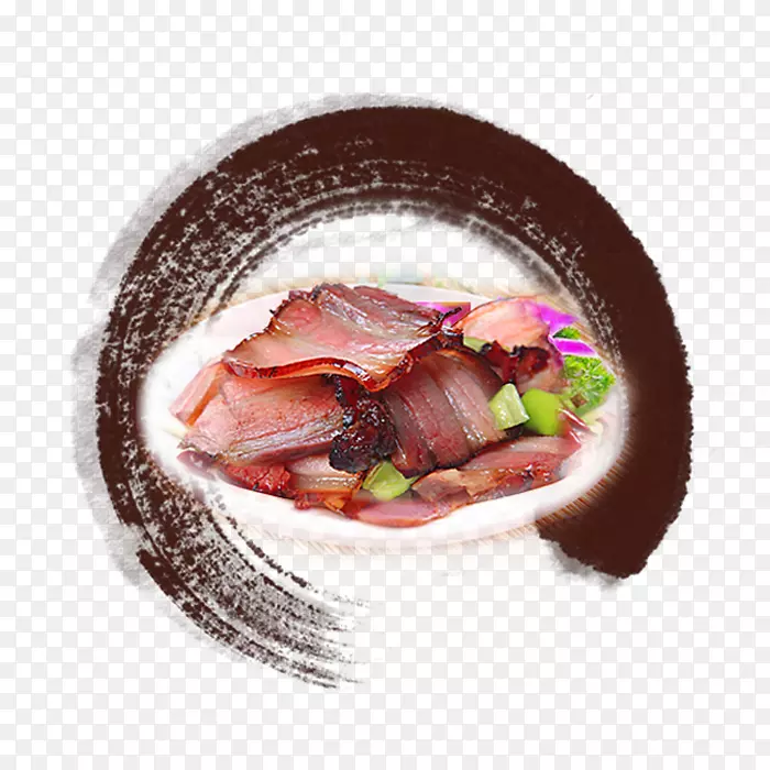 熏肉烤牛肉生鱼片肉食培根菜