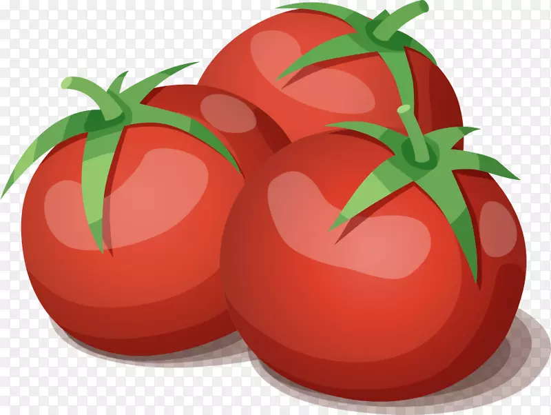 番茄汁素食菜-三个西红柿