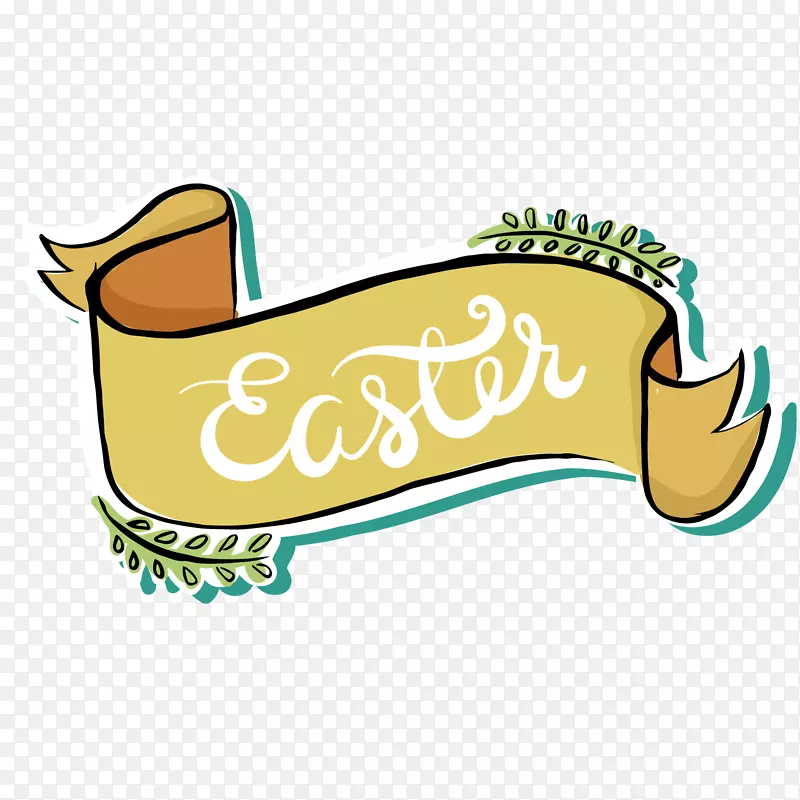 复活节兔子画-复活节彩带