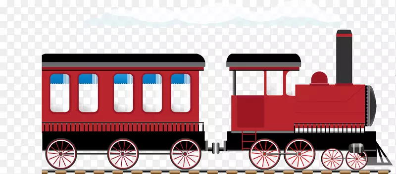 铁路运输蒸汽机车示意图手动列车