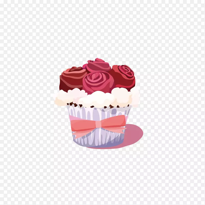 纸杯蛋糕海滩玫瑰层蛋糕奶油玫瑰蛋糕