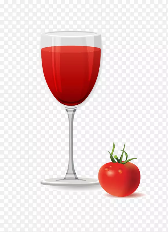 红酒番茄汁酒杯番茄汁