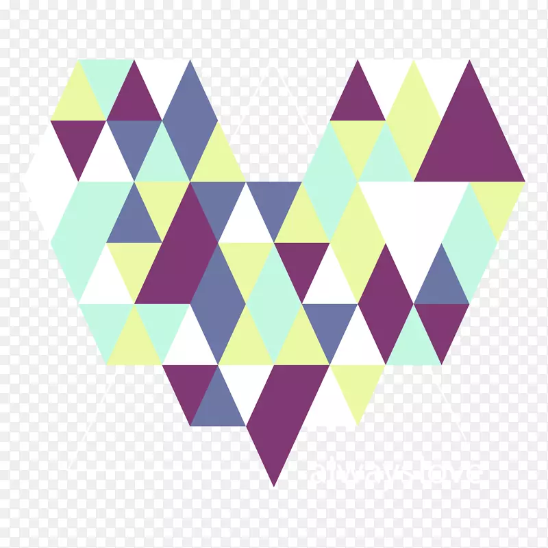 三角心欧式抽象三角心