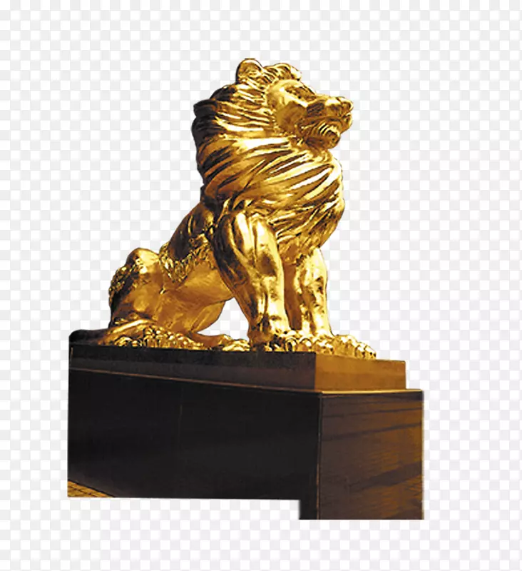 狮子石雕塑-金狮雕塑