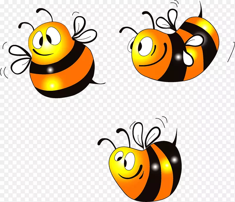 蜜蜂卡通版税-免费剪贴画-卡通蜜蜂