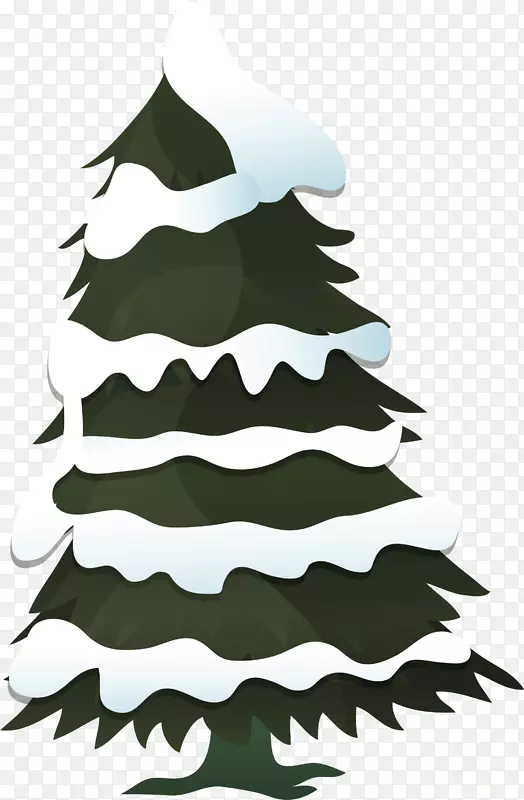 圣诞树雪花图-绿色雪花圣诞树