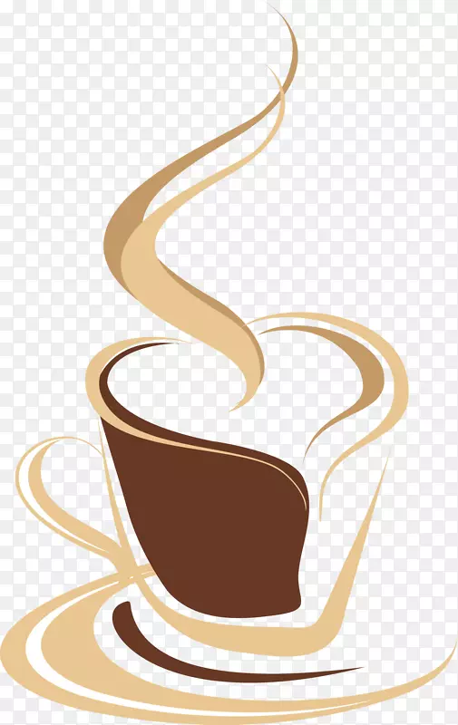 咖啡杯咖啡厅咖啡牛奶手绘咖啡杯
