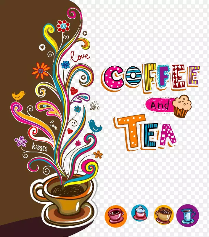 咖啡拿铁茶咖啡厅互联网密码组织者-咖啡插图海报