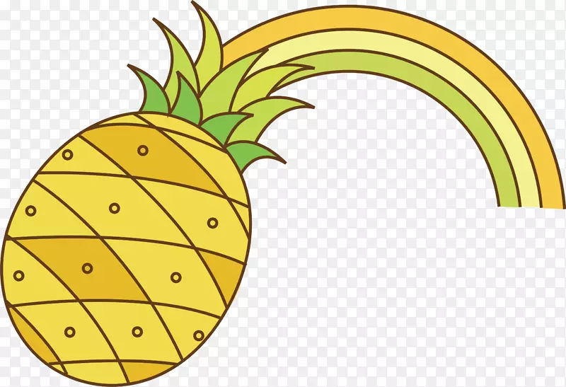 菠萝黄色区域字体-菠萝彩虹
