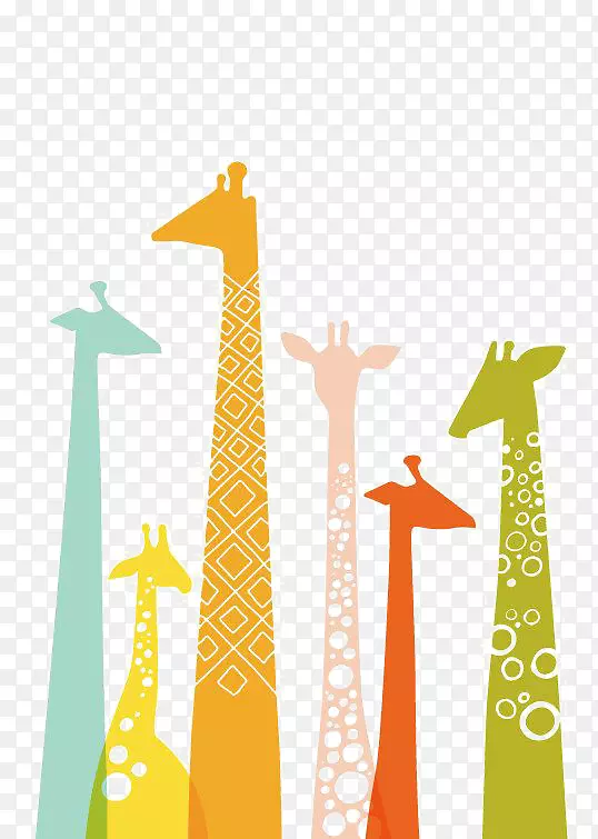 长颈鹿挂牌托儿室贴纸卡通长颈鹿
