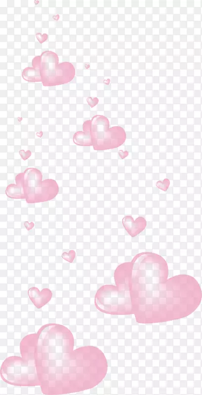 花瓣心型-漂亮的粉红色心脏