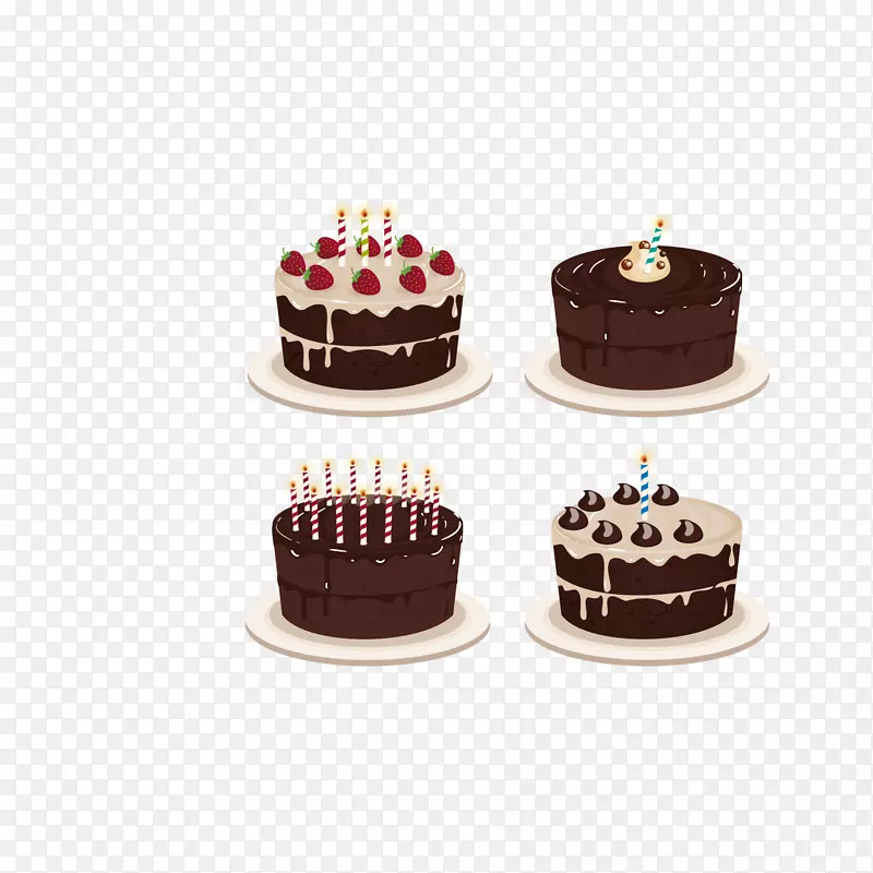 生日蛋糕巧克力蛋糕-彩色奶油巧克力蛋糕4