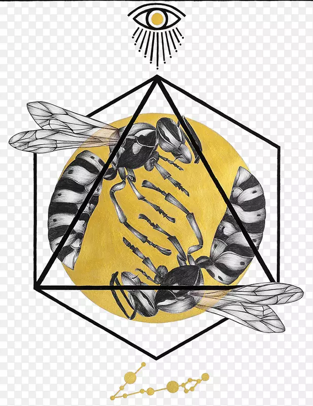 蜜蜂插画艺术创意作品插图-蜜蜂