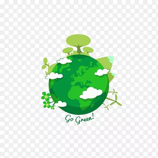 自然环境剪贴画-绿色星球