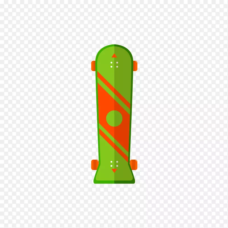 Adobe插画平面设计-红色绿色滑板