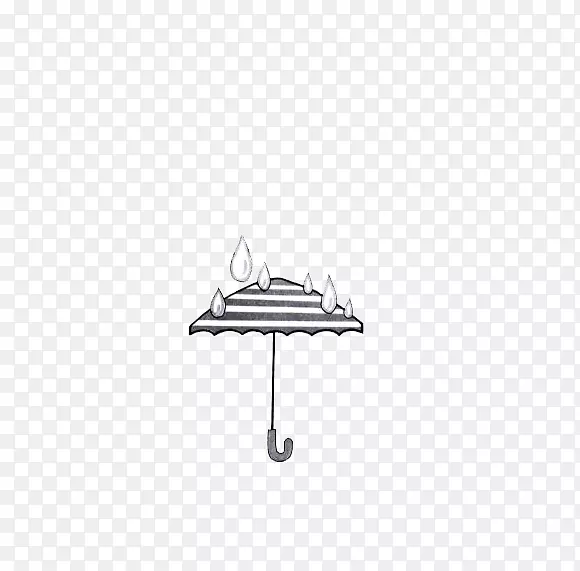 雨伞黑白图标-雨伞