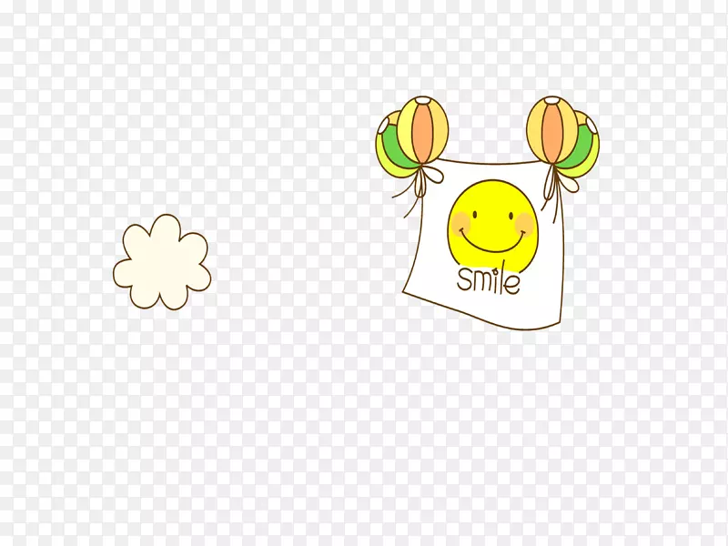 微笑纸画-卡通笑脸云，儿童节装饰品，微笑