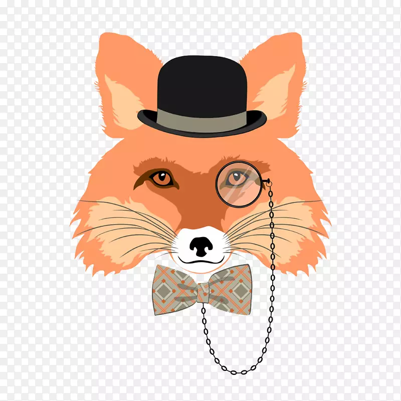 狐狸绅士插图-狐狸