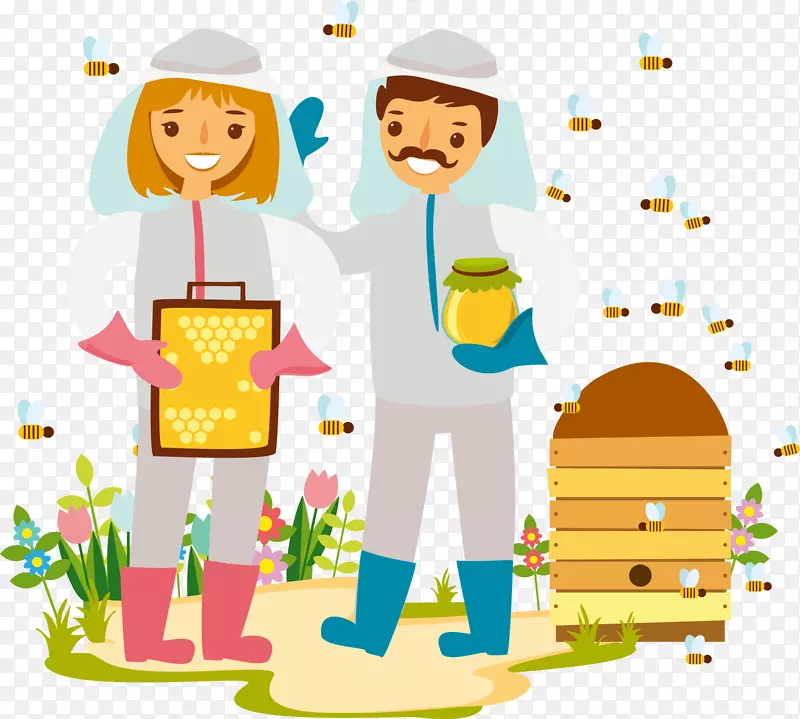 养蜂人养蜂插图-病媒蜂夫妻