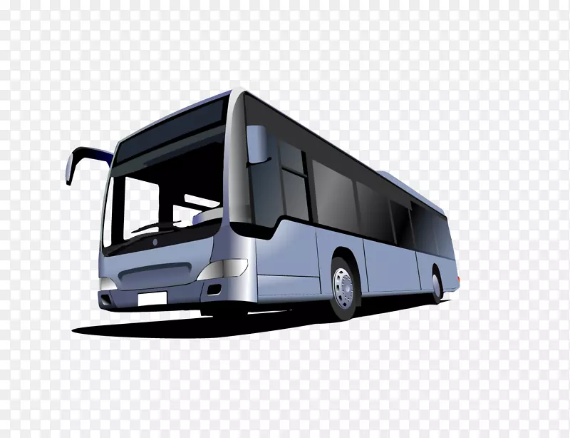 旅游巴士服务巴士剪辑艺术手绘巴士