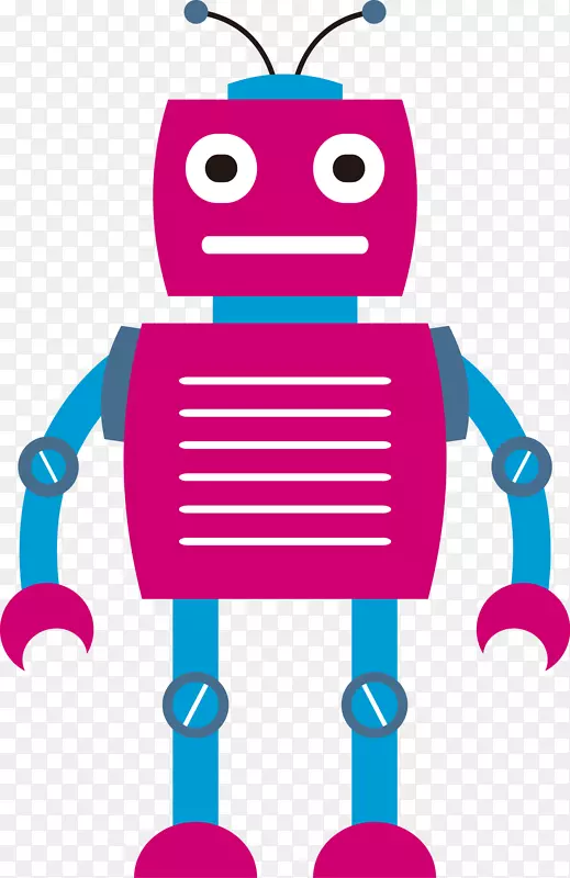 机器人营销企业电子商务-粉色机器人