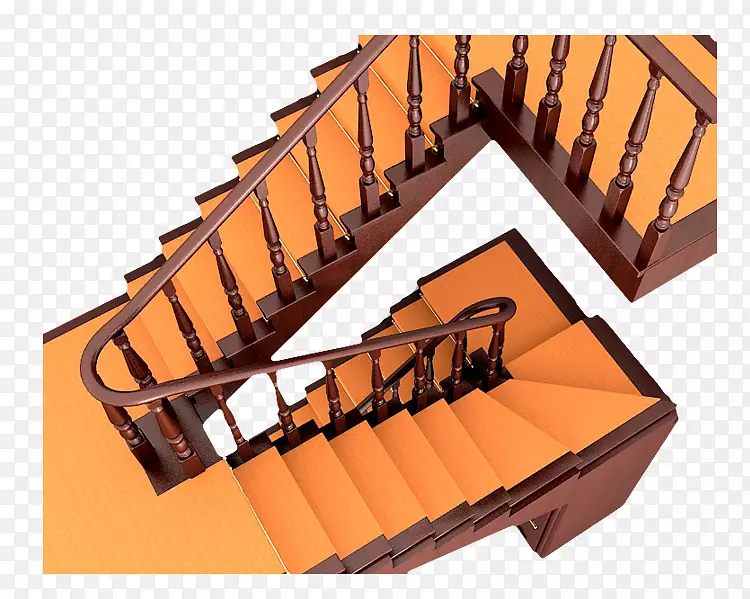 木楼梯立管转向梁旋转木台阶楼梯