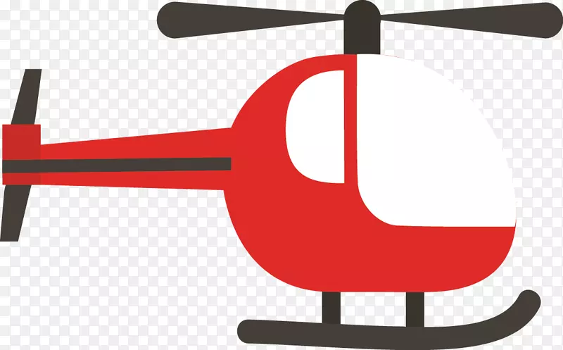 飞机直升机旋翼螺旋桨卡通飞机