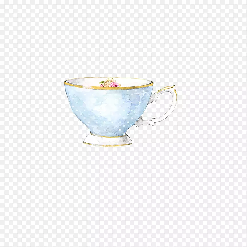 茶水彩绘茶壶玫瑰茶壶
