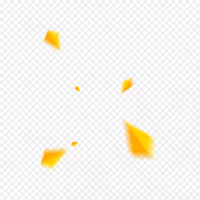 黄色花瓣角图案-放射性物质漂浮三角形