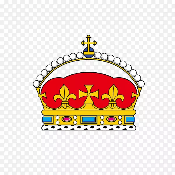 威尔士王子查尔斯王冠可伸缩图形.皇冠珍珠装饰