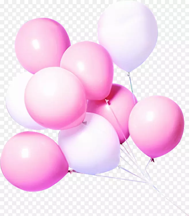 气球粉红-粉红白色气球