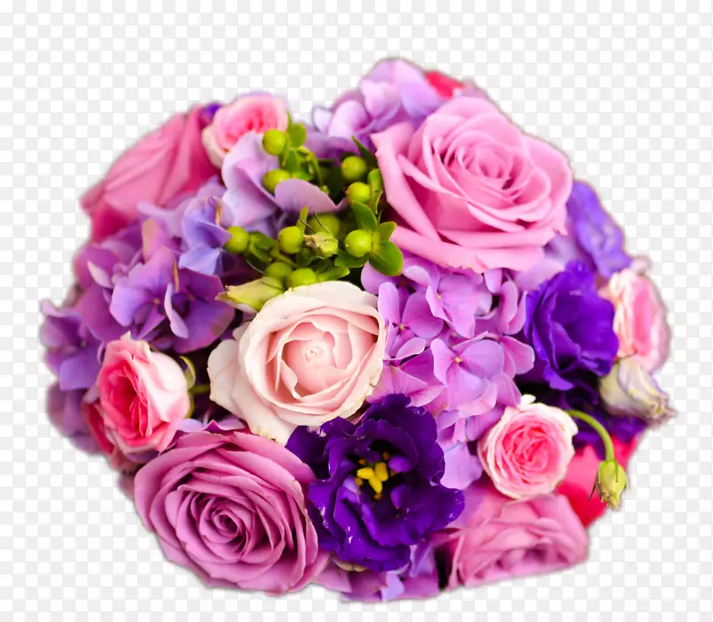 花束婚礼花店摄影-一束镶着紫色新娘花束的花束