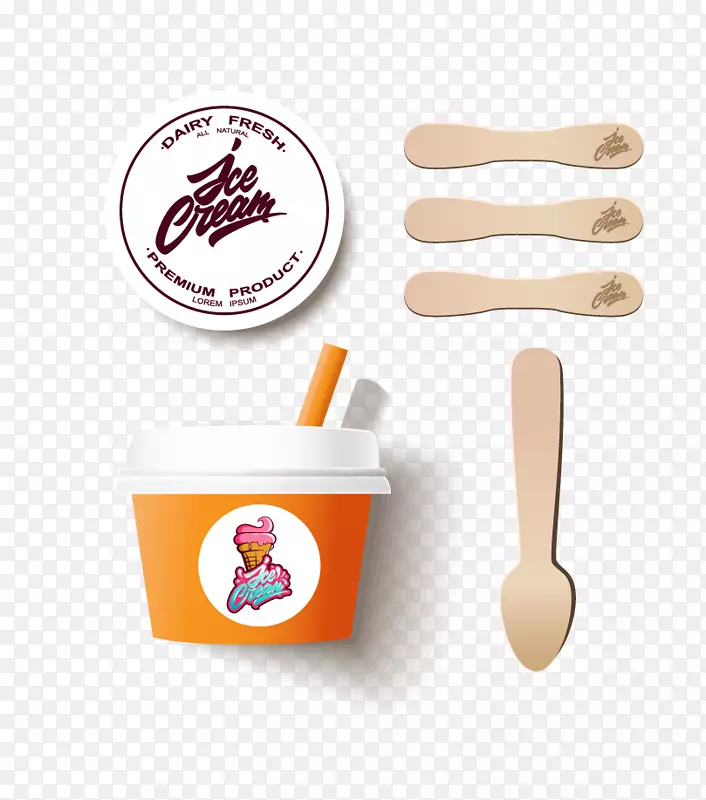 冰淇淋包装和标签.卡通冰淇淋菜单