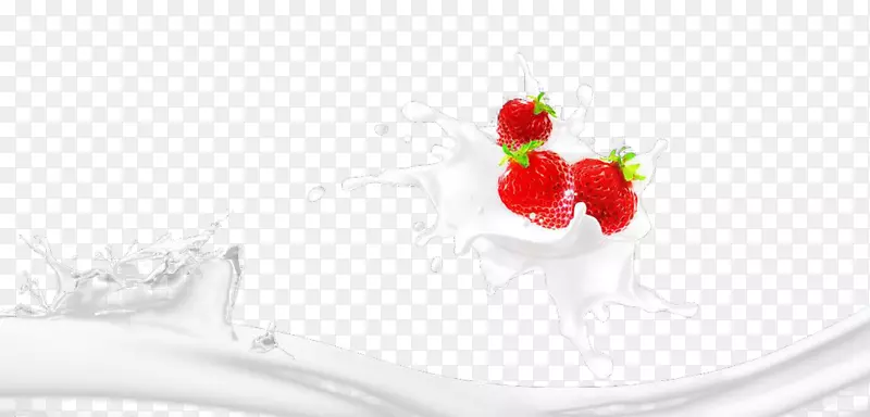 草莓奶溅壁纸-草莓奶