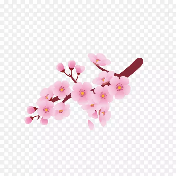 樱花插花艺术-樱花，图案，淡粉色