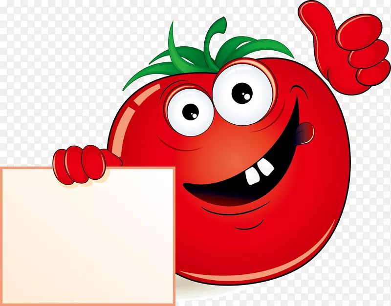 卡通蔬菜水果插图.卡通番茄