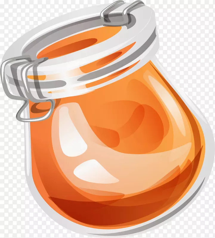 吐司罐蜂蜜图标手绘透明罐