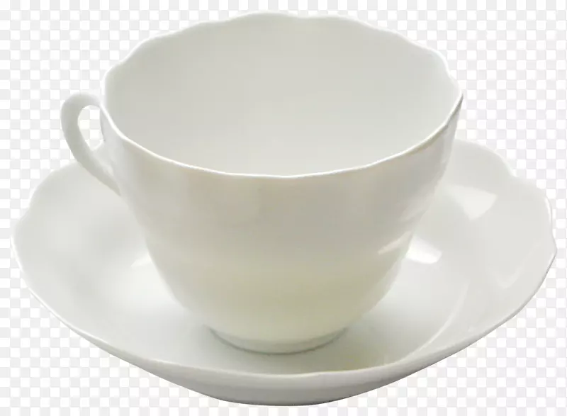 茶杯，咖啡杯，瓷茶碟，白杯