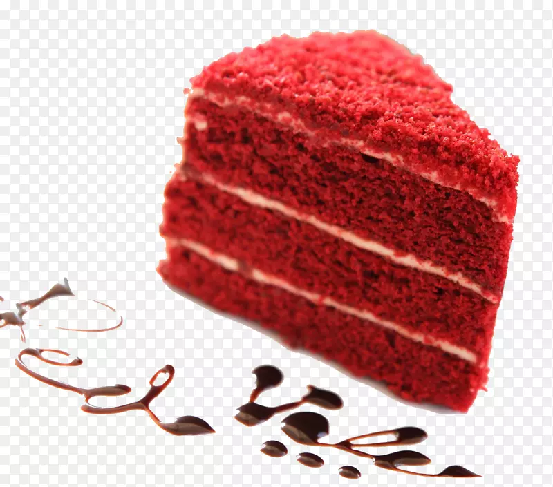 红天鹅绒蛋糕糖霜层蛋糕巧克力蛋糕纸杯蛋糕
