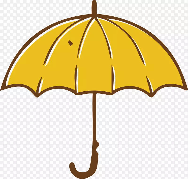 雨伞黄色剪贴画-黄色雨伞
