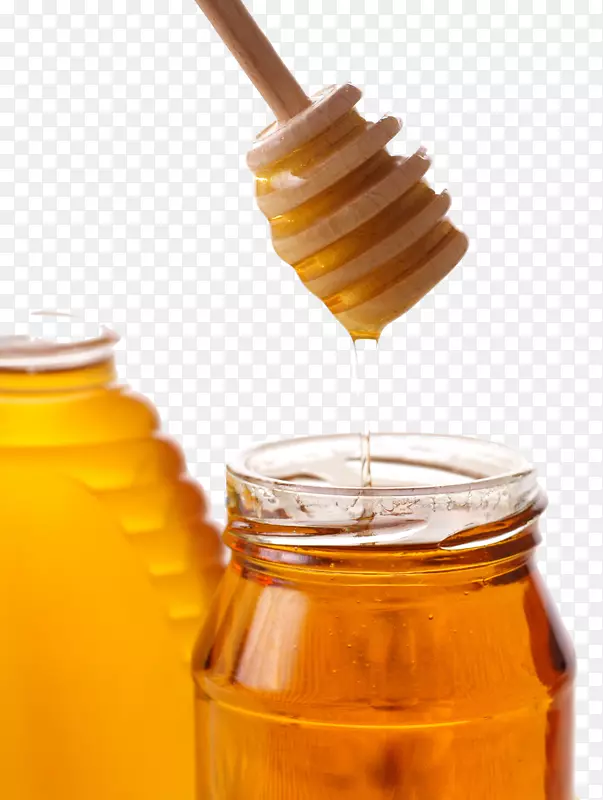 蜜蜂和蜂蜜匙菊花茶罐蜂蜜