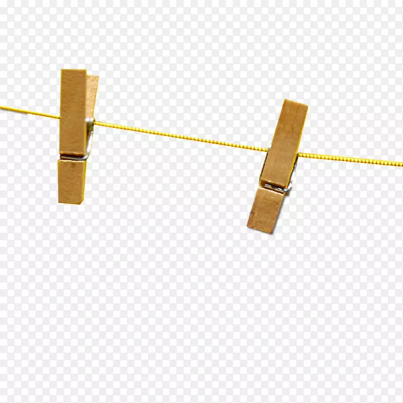 绳线麻夹艺术-两根挂在绳夹上