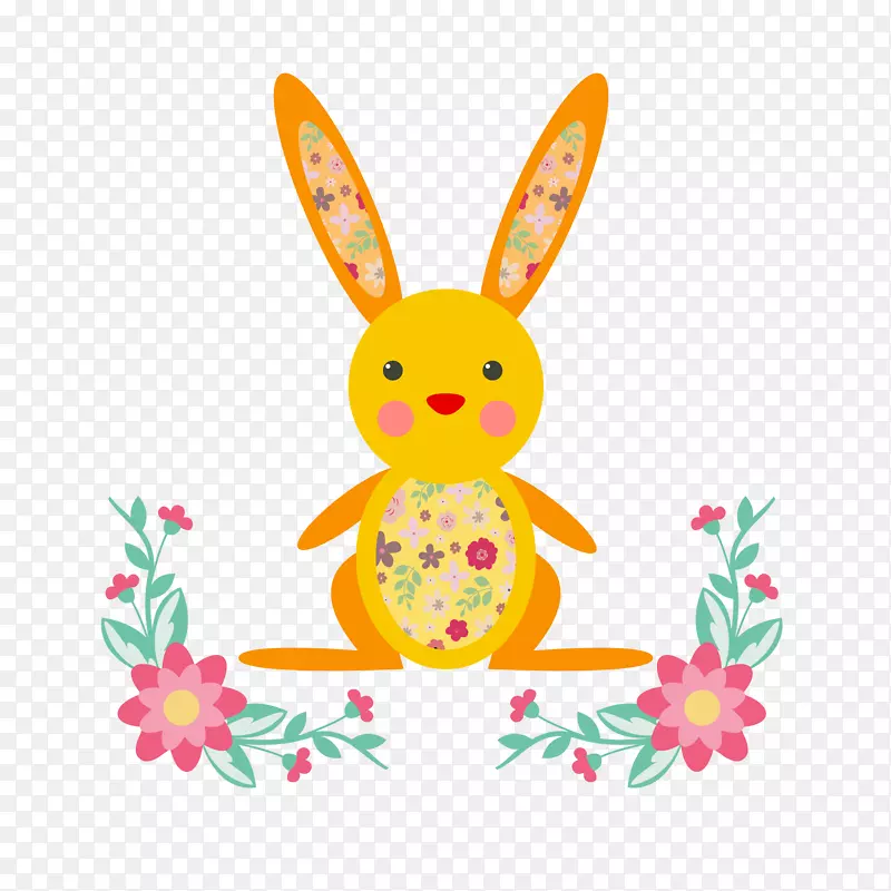 复活节兔子欧洲兔子复活节彩蛋复活节可爱的兔子