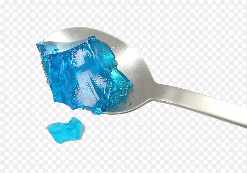 明胶甜点草冻勺菜-一勺蓝色果冻