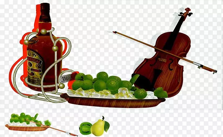 红葡萄酒小提琴大提琴果酒和小提琴