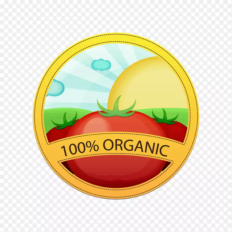 有机食品图标-载体番茄