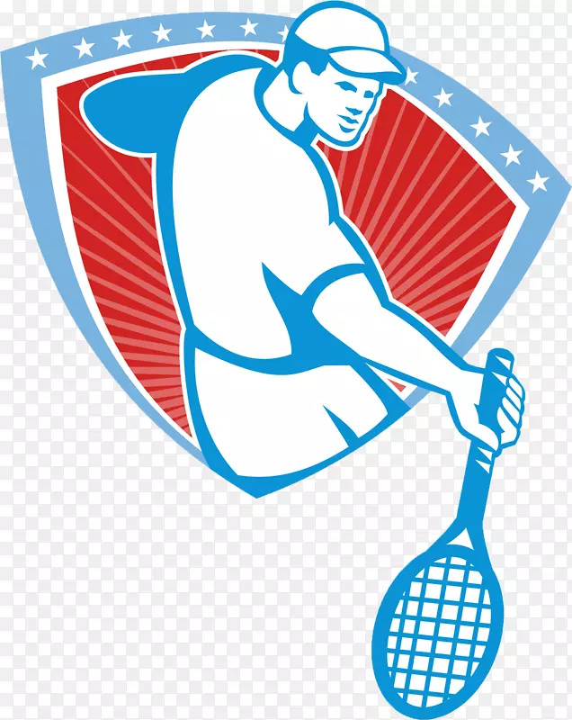 网球拍插图.卡通网球图标